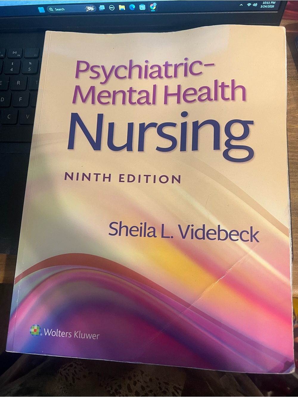Psychiatric-Mental Health Nursing Textbook - Lavender and Cream Cover